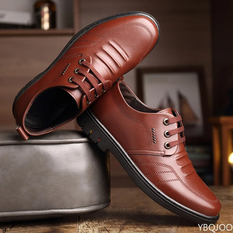 Men's Casual business non slip footwear Fashion soft soled work shoes Men formal leather Shoes Comfortable male flat Zapatillas